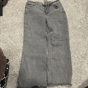 Zenana Outfitters Gray Flare Jeans